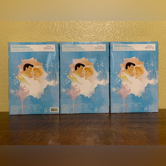 NIB Disney Store Cinderella And Prince Charming Wedding 💒 2pc Doll Set - Picture 10 of 14